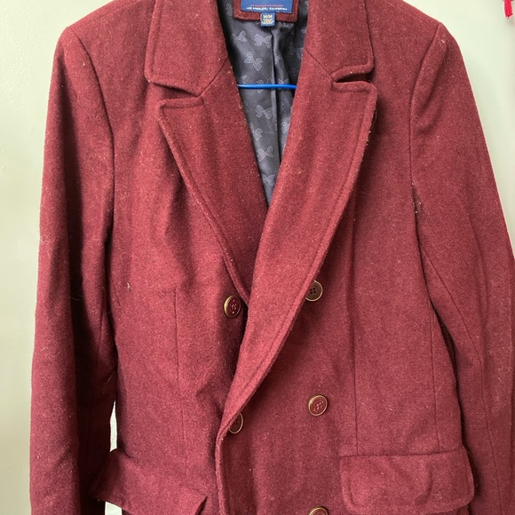 Vintage Forever 21 Burgundy Coat - Size M - Picture 3 of 4